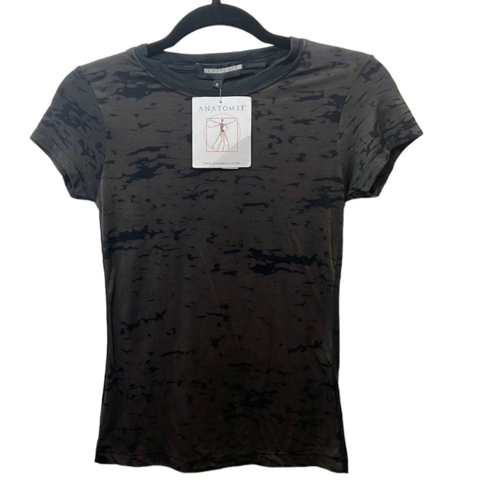 Anatomie Black Burnt Out T-shirt Size M - Picture 1 of 10
